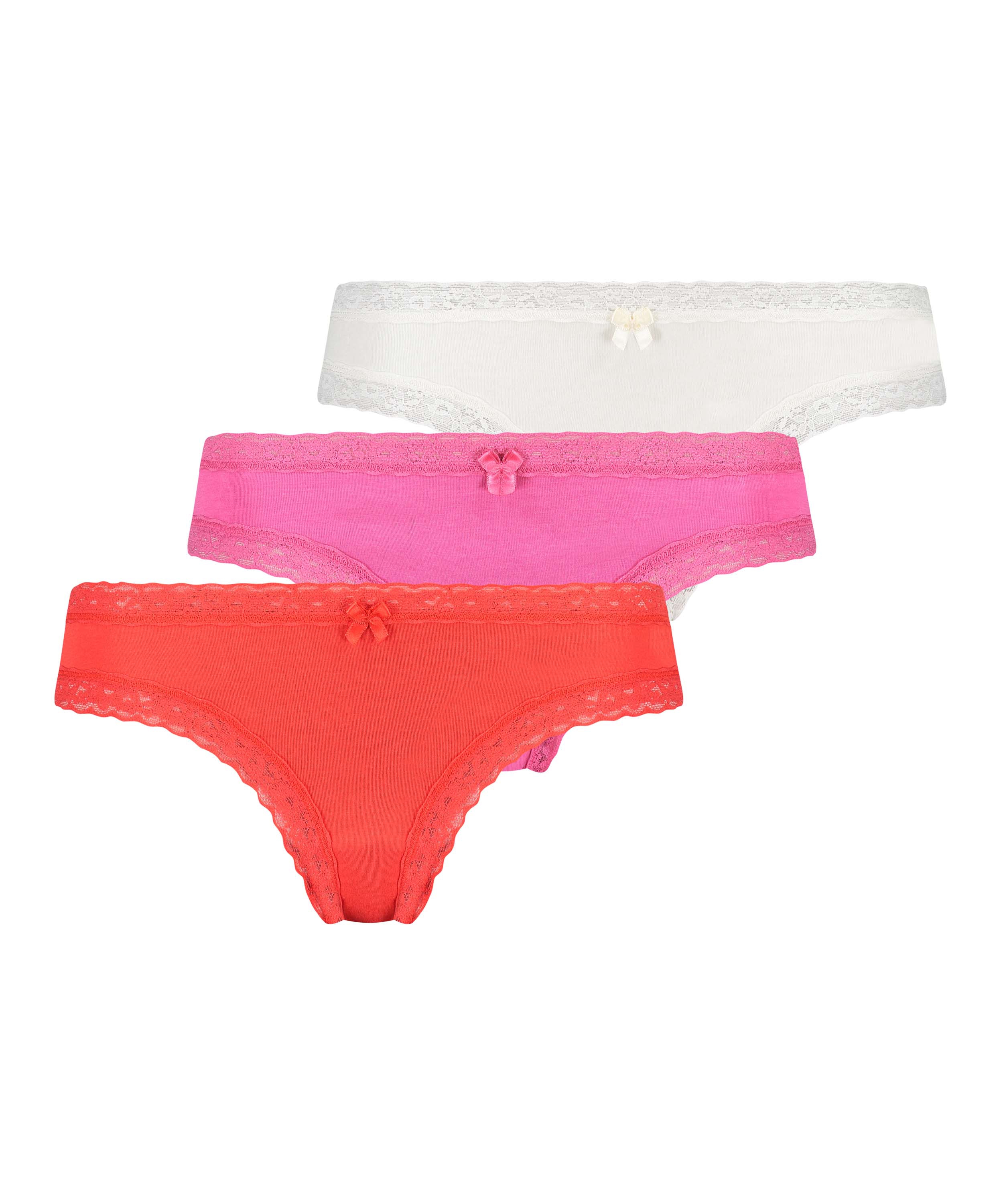 3 Pack Knickers, Red, main