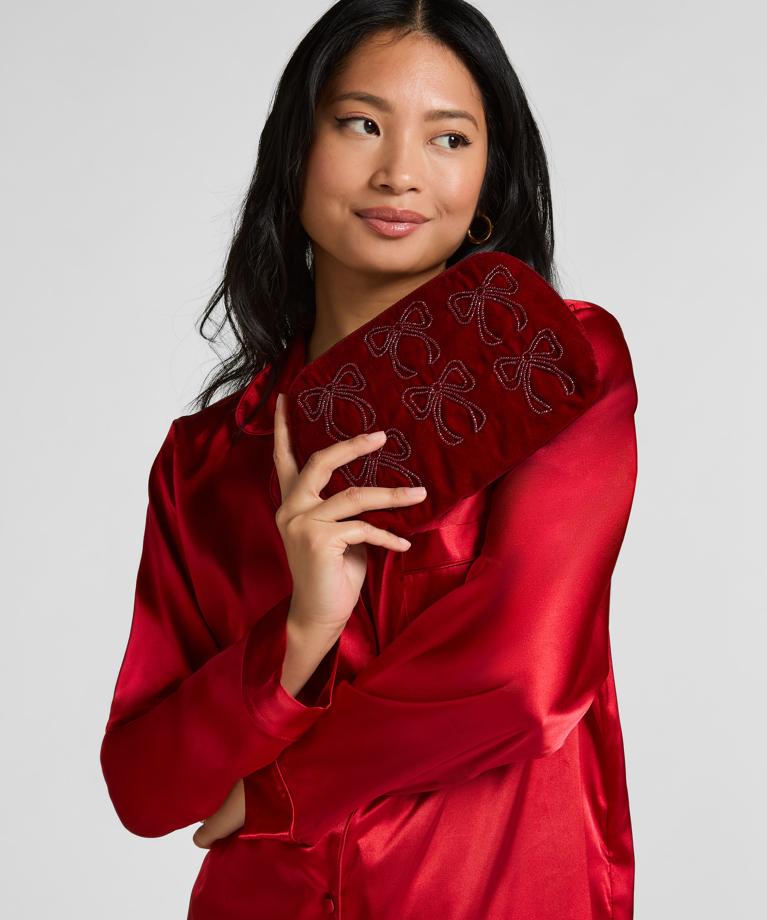 Bow Make-Up Bag, Red, main