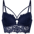 Isabella Padded Underwired Longline Bra, Blue