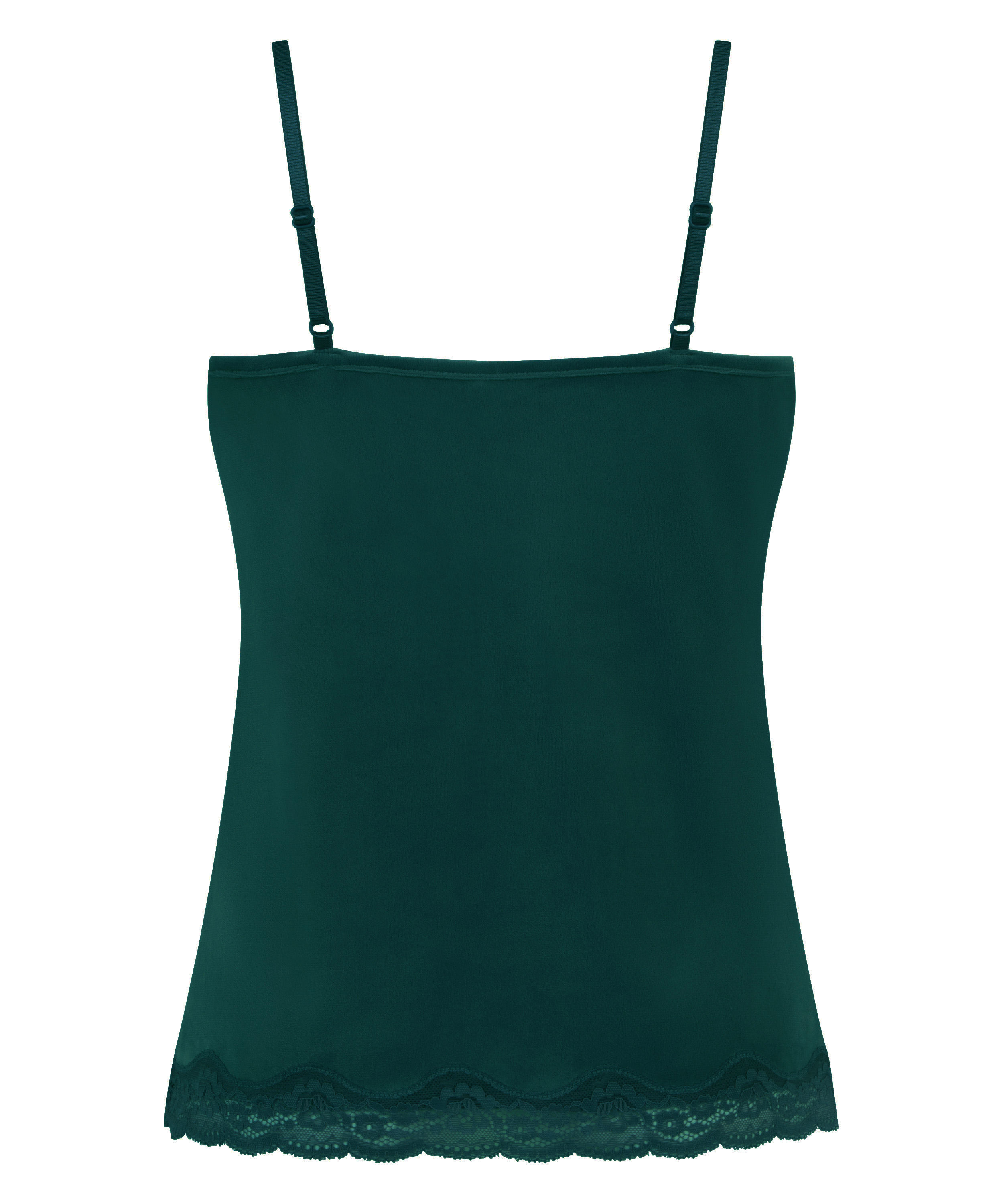 Velours Lace Cami Top, Green, main