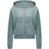 Velour hoodie jacket, Blue