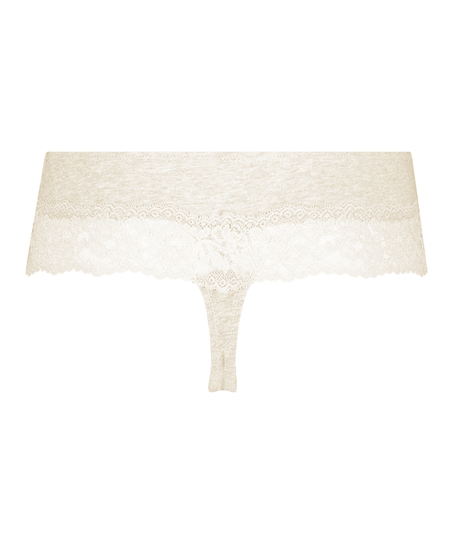 Cotton boxer thong, Beige