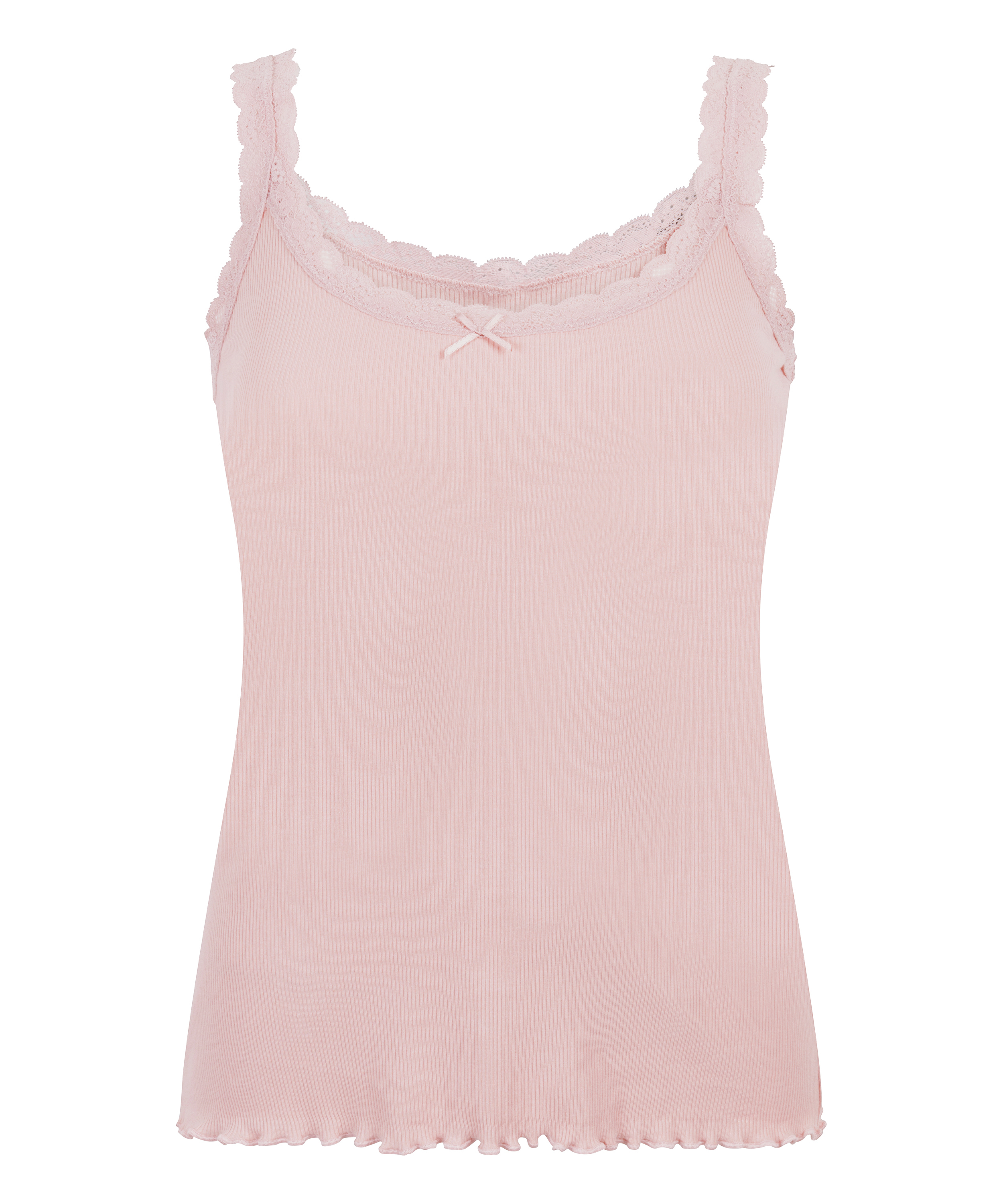Cami Rib Lace, Pink, main