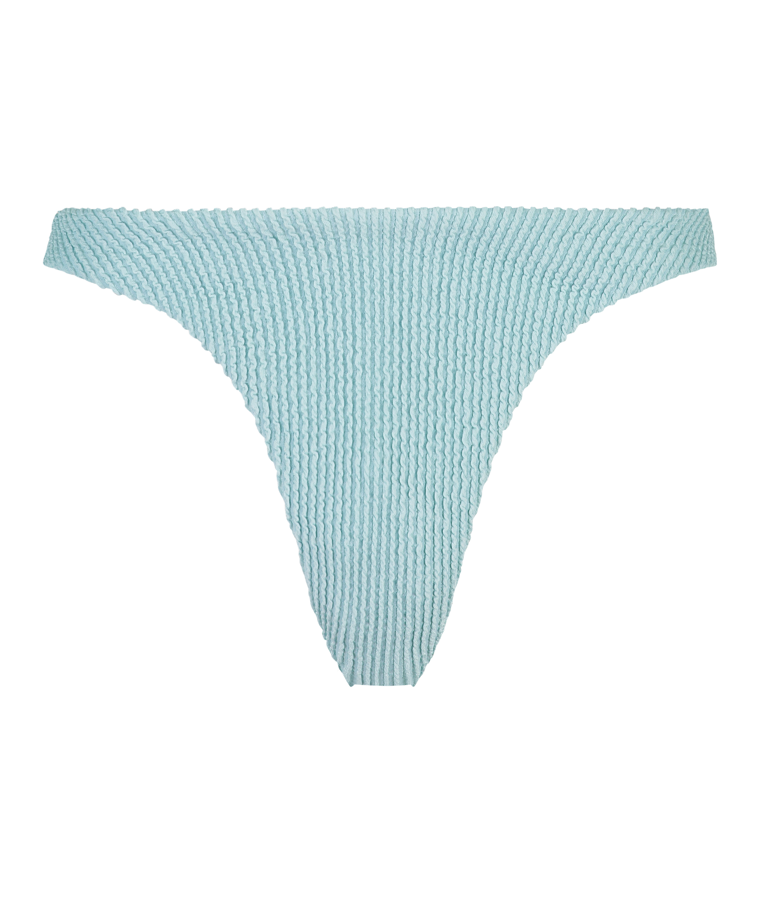 Crinkle High-Leg Bikini Bottoms, Blue, main