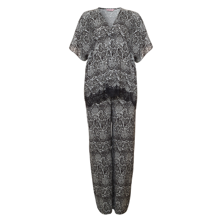 Kimono Macy lace print, Black