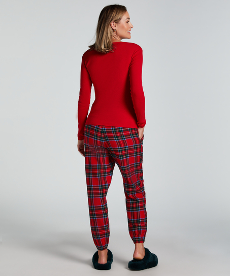 Flannel Pyjama Pants, Red