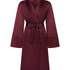 Satin Fleece Bathrobe, Red