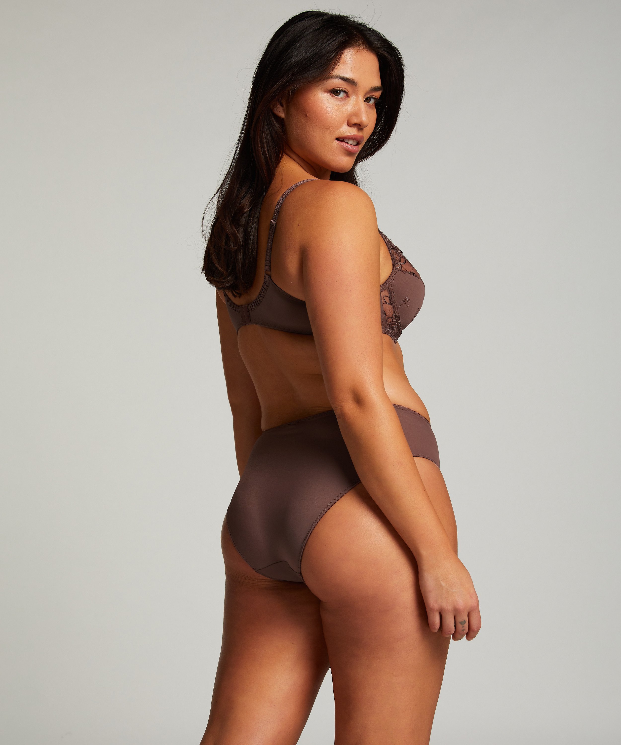 Diva High Knickers, Brown, main