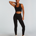 HKMX High waisted seamless sport legging, Black