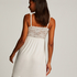 Nora Lace Slip Dress, White