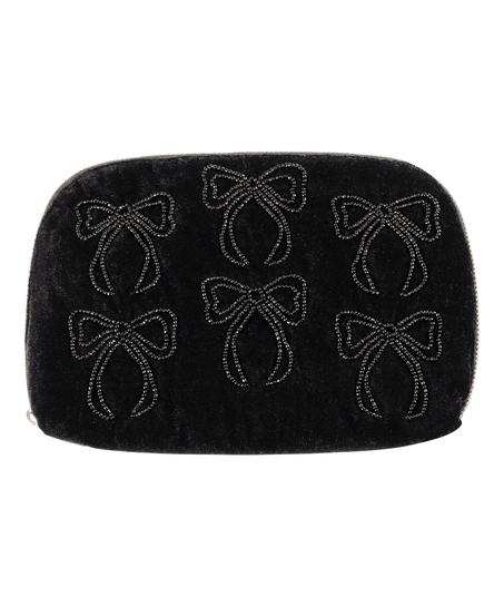 Bow Make-Up Bag, Black