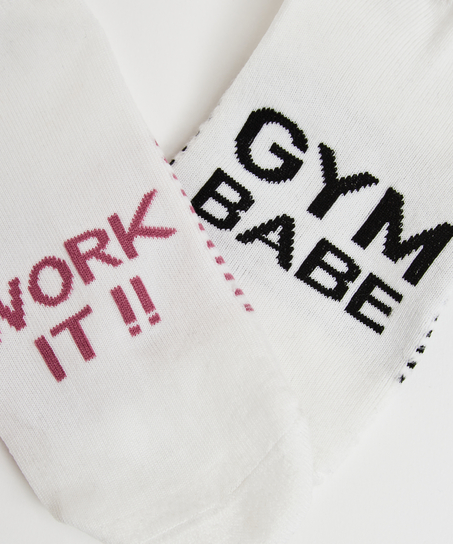 2 pairs of HKMX Performance socks, White