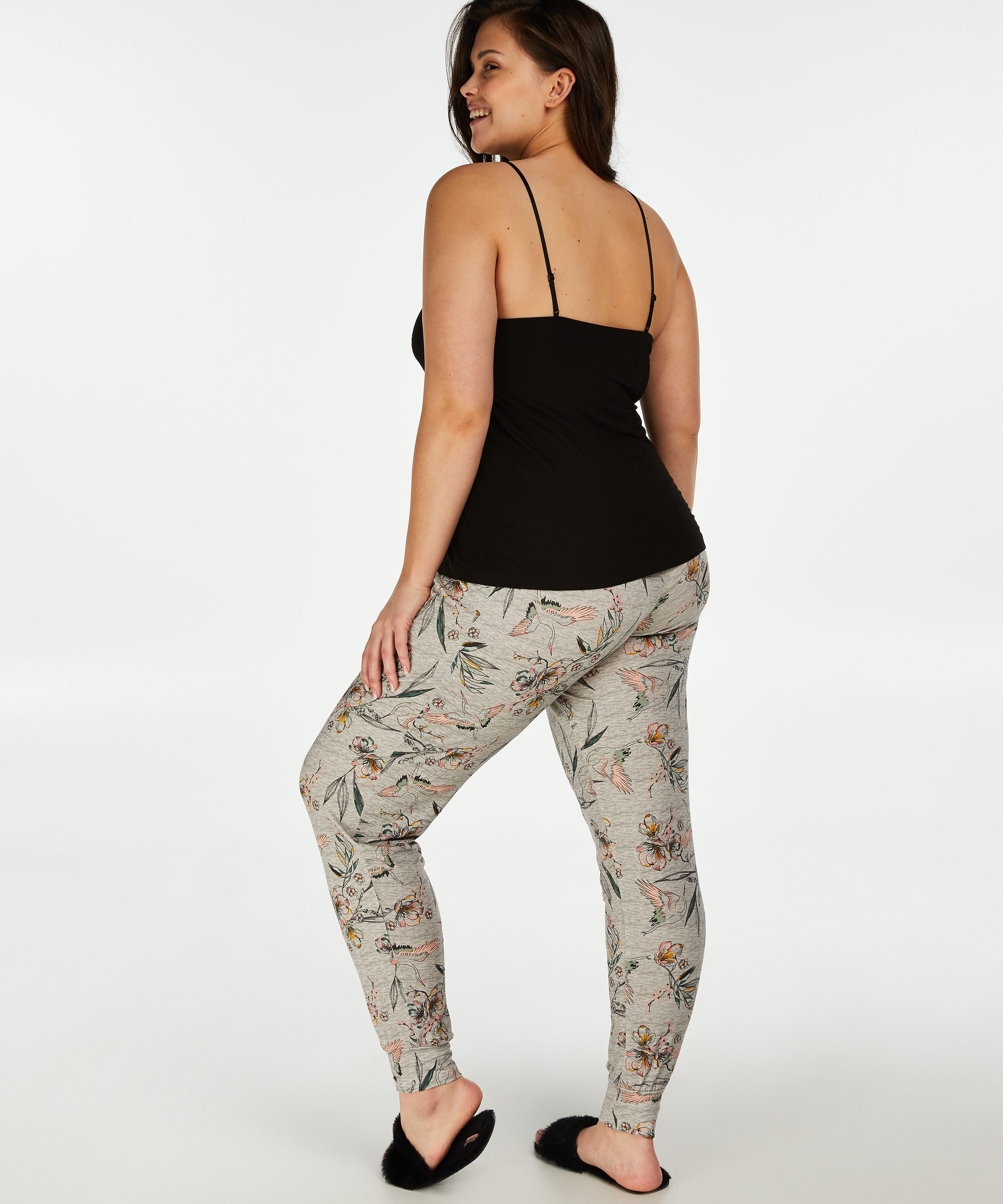 A-Line Jersey Cami Top, Black, main