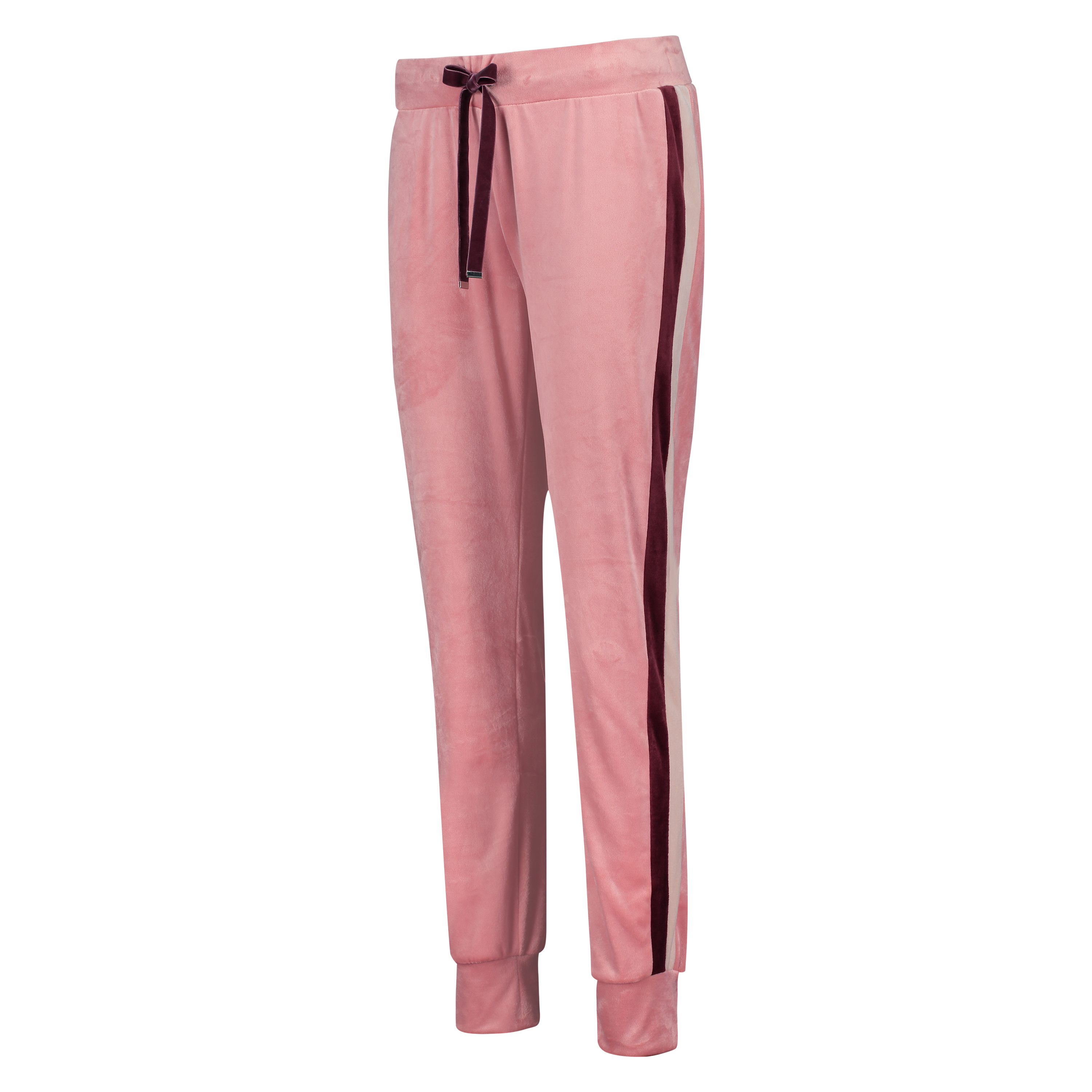 Velvet Jogging Pants, Pink, main