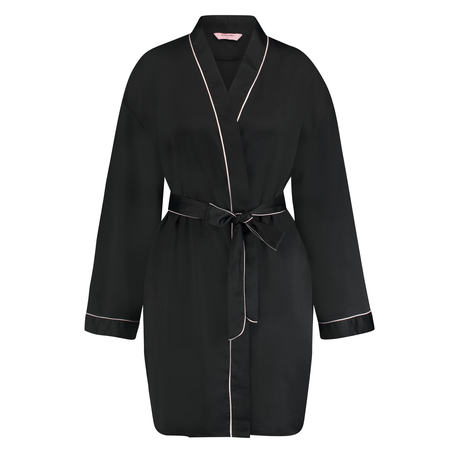 Satin Kimono, Black