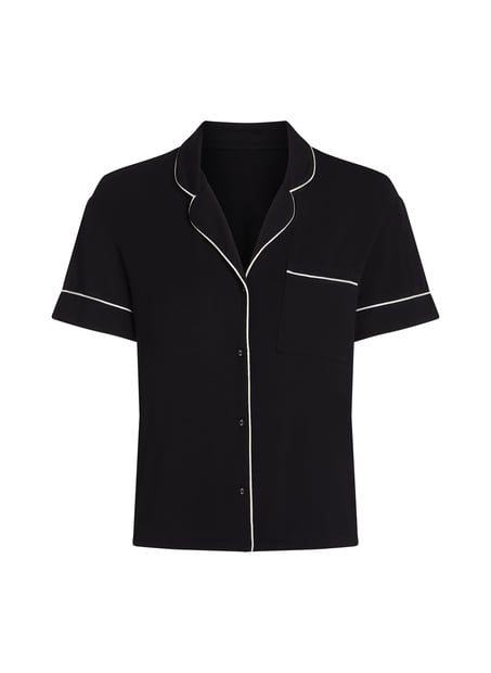 Essential Jersey Short-Sleeved Jacket, Black