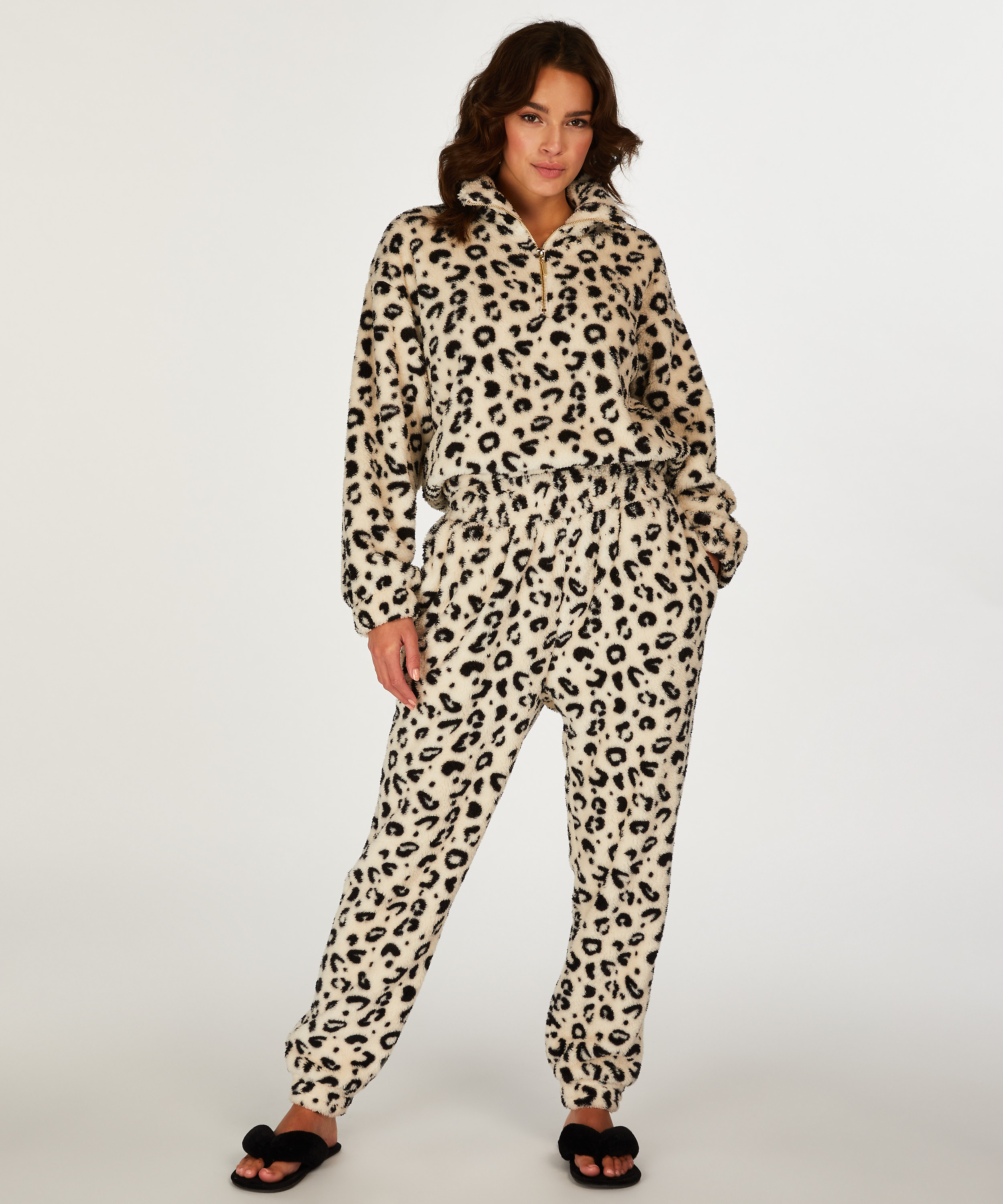 Fleece Joggers, Black, main