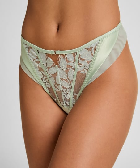 Malou Highleg Thong, Green
