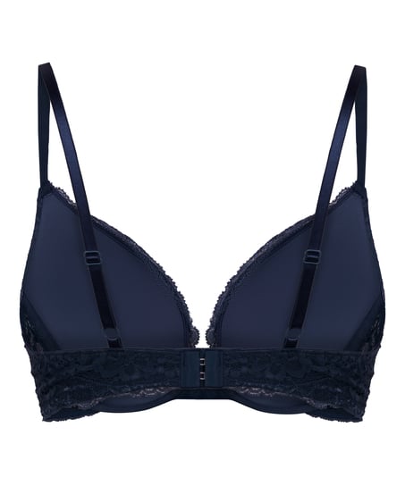 Marine Padded Underwired Push-Up Bra, Blue
