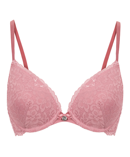 Marine Padded Underwired Push-Up Bra, Pink