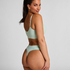 Dianne High Leg Thong, Green