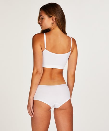 Seamless strappy top, White