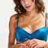 Sunset Dream Padded Underwired Bikini Top, Blue