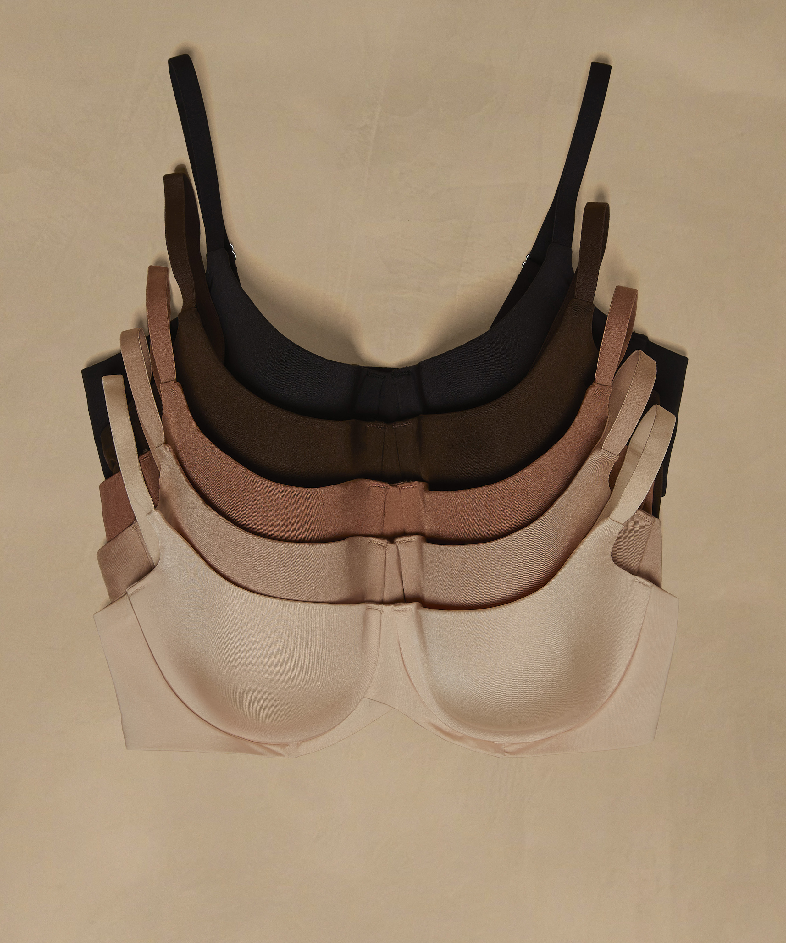 Smooth Padded Underwired Bra, Beige, main