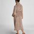 Fleece Bathrobe, Beige