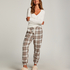 Flannel Pyjama Pants, Beige