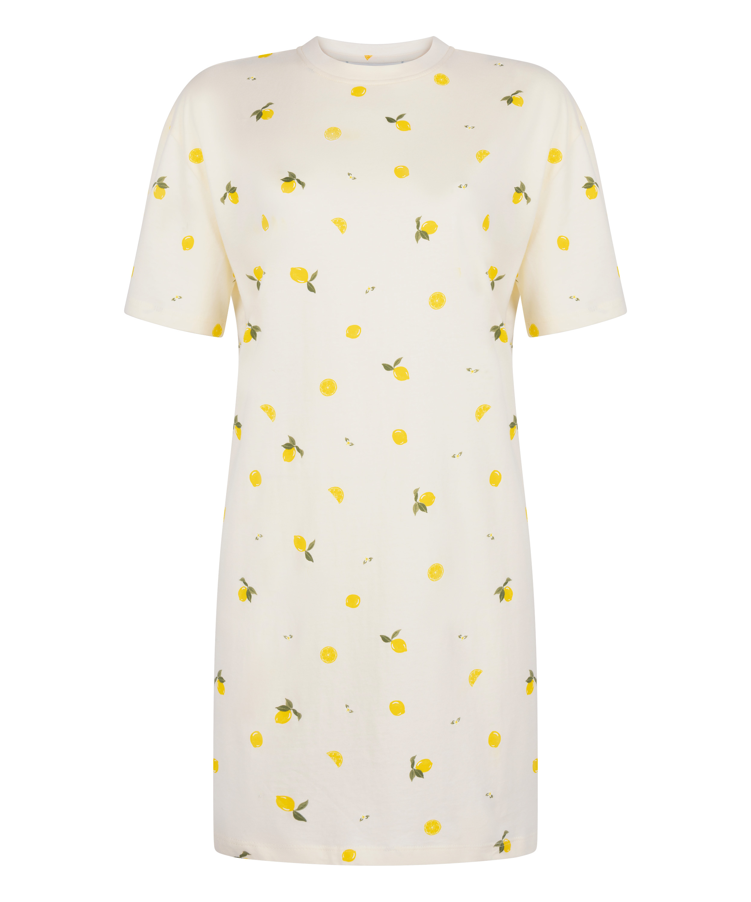 Round Neck Nightshirt, White, main