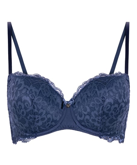 Marine Padded Underwired Bra, Blue