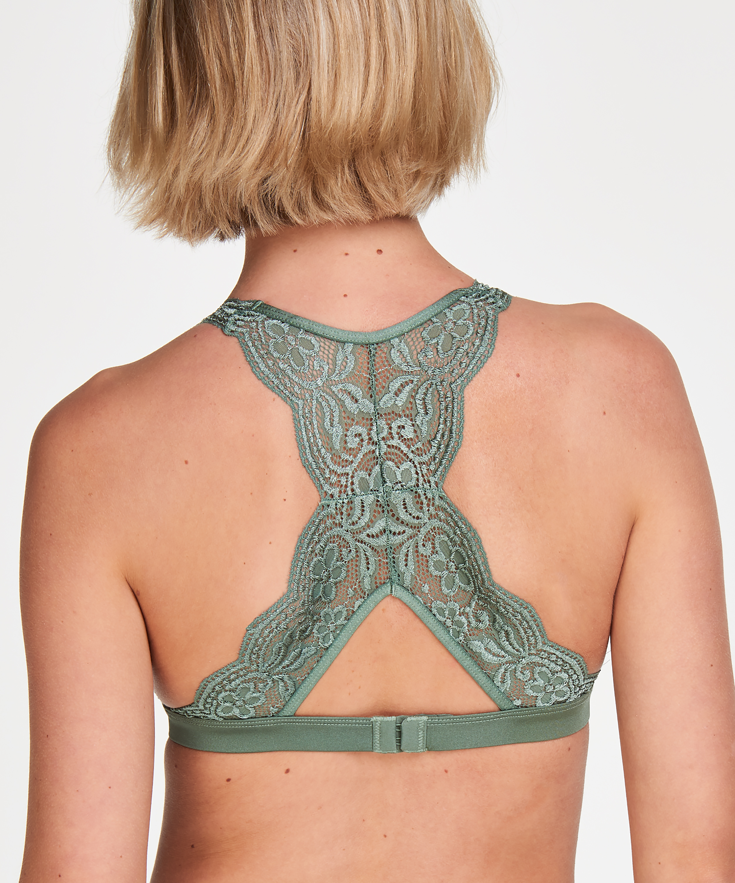 Halter racerback bralette, Green, main
