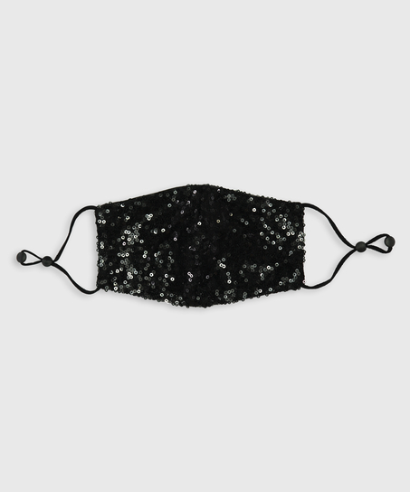 Facemask Sequin, Black