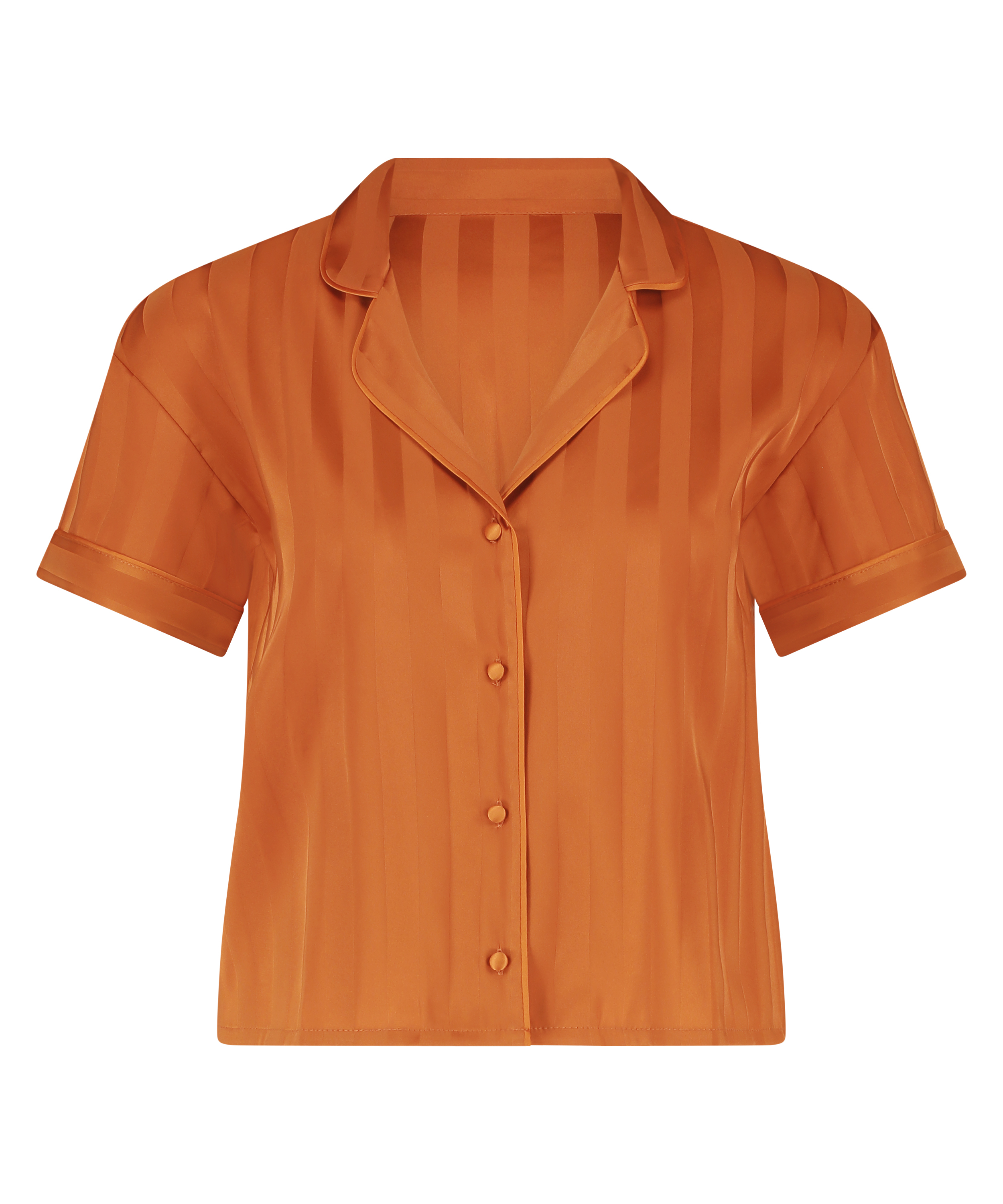 Satin Short-Sleeved Jacket, Orange, main