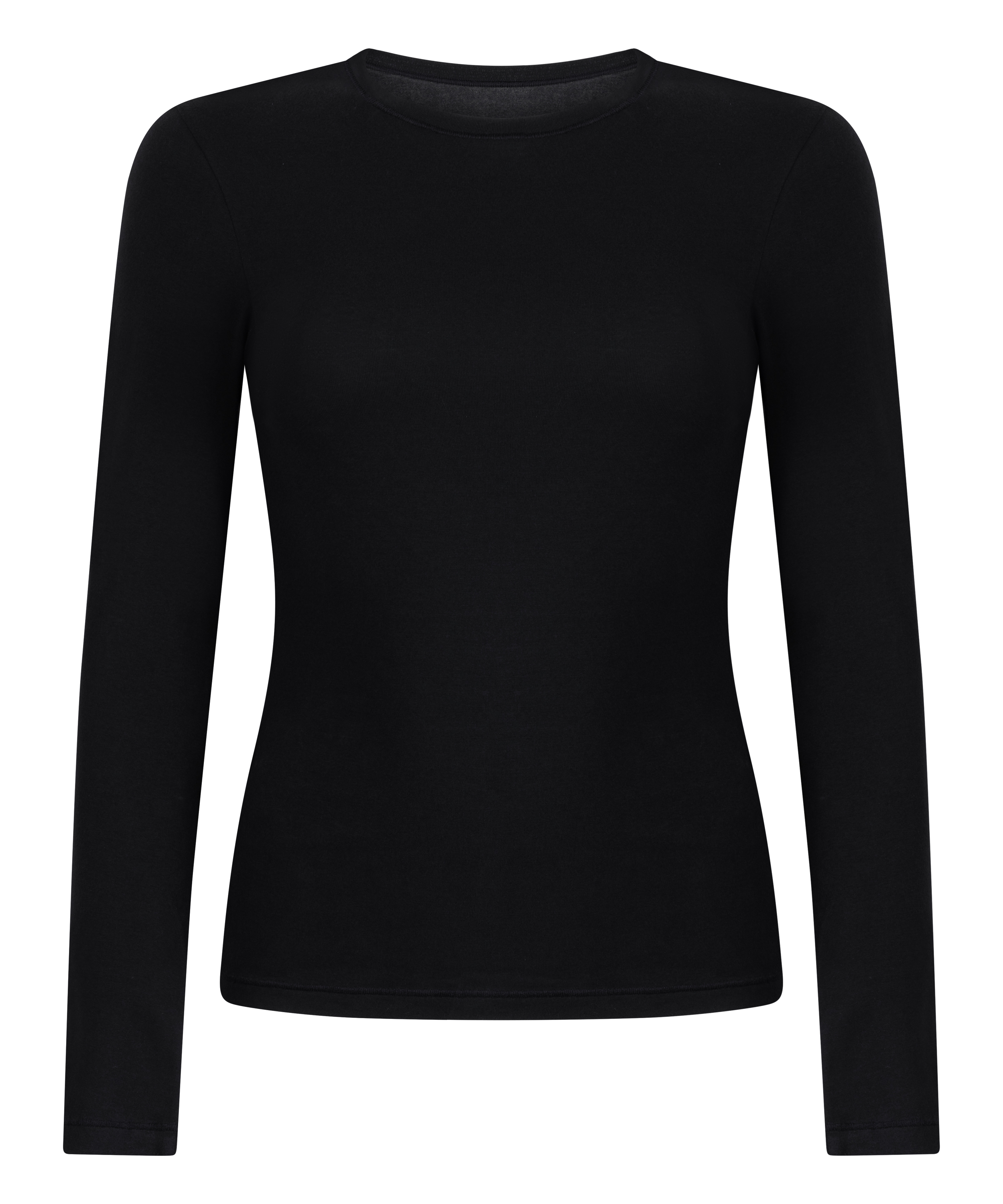 Longsleeved Shirt from Soft Cotton, Black, main