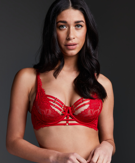 Iggy half padded cup underwired bra, Red