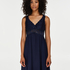 Modal Lace Slip Dress, Blue