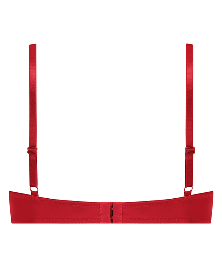 Plunge Padded Underwired Bra, Red