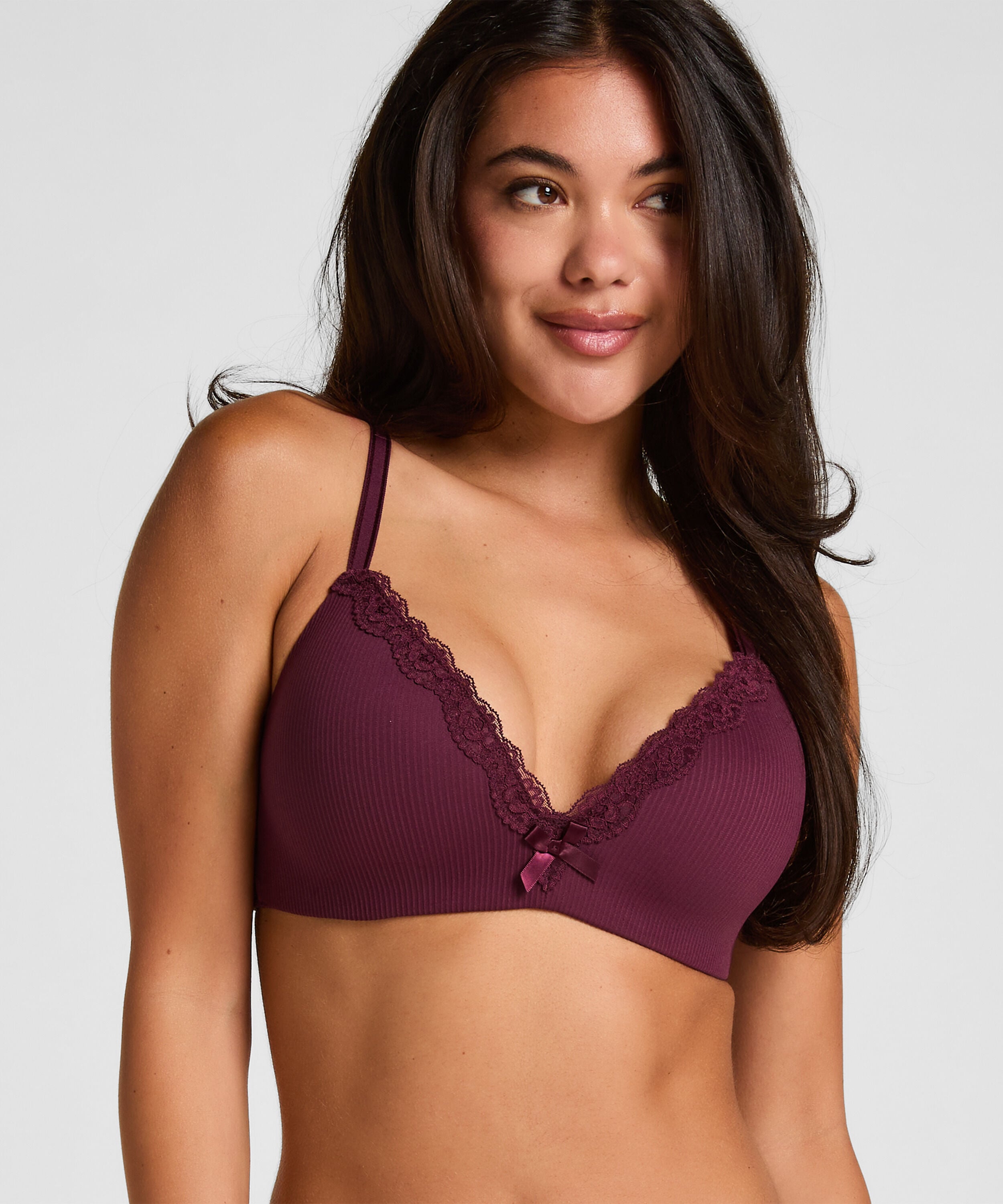 Lola Padded Non-Wired Bra, Purple
