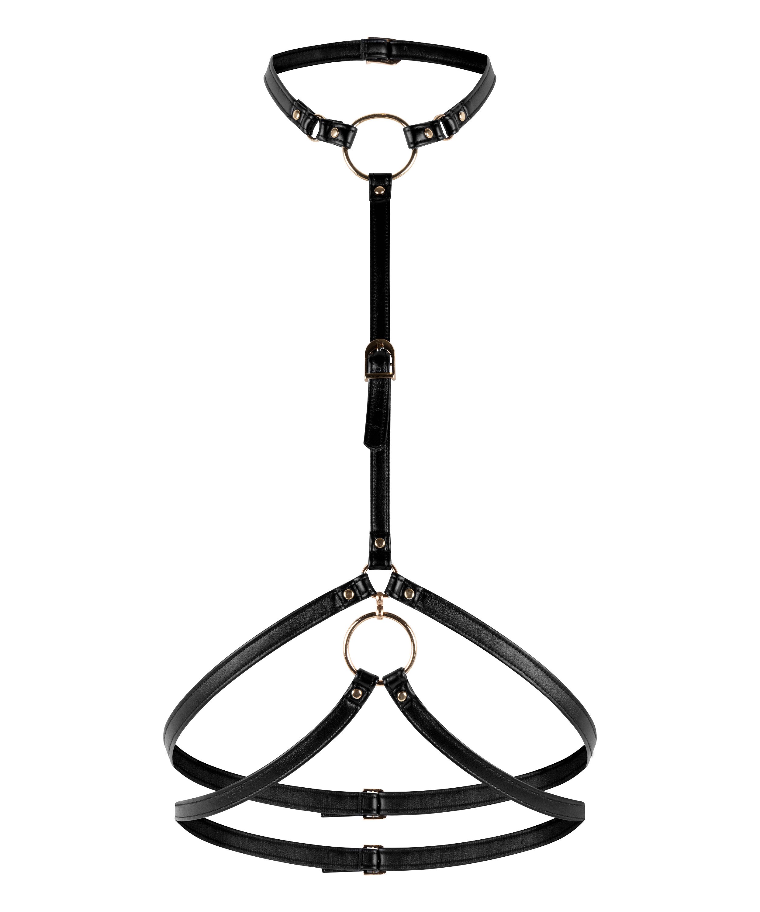 PU Harness Top, Black, main