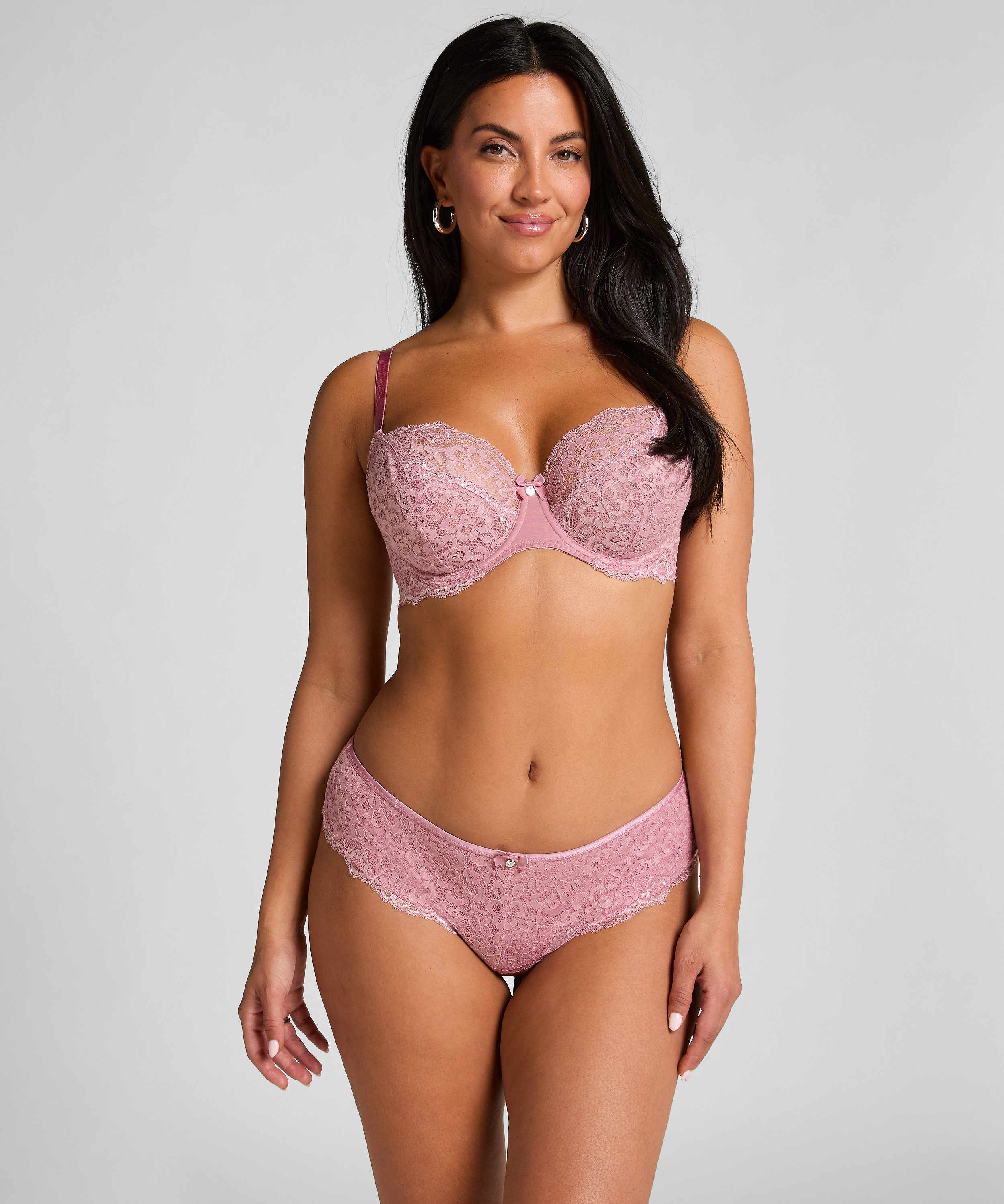 Marine Non-Padded Underwired Bra, Pink, main