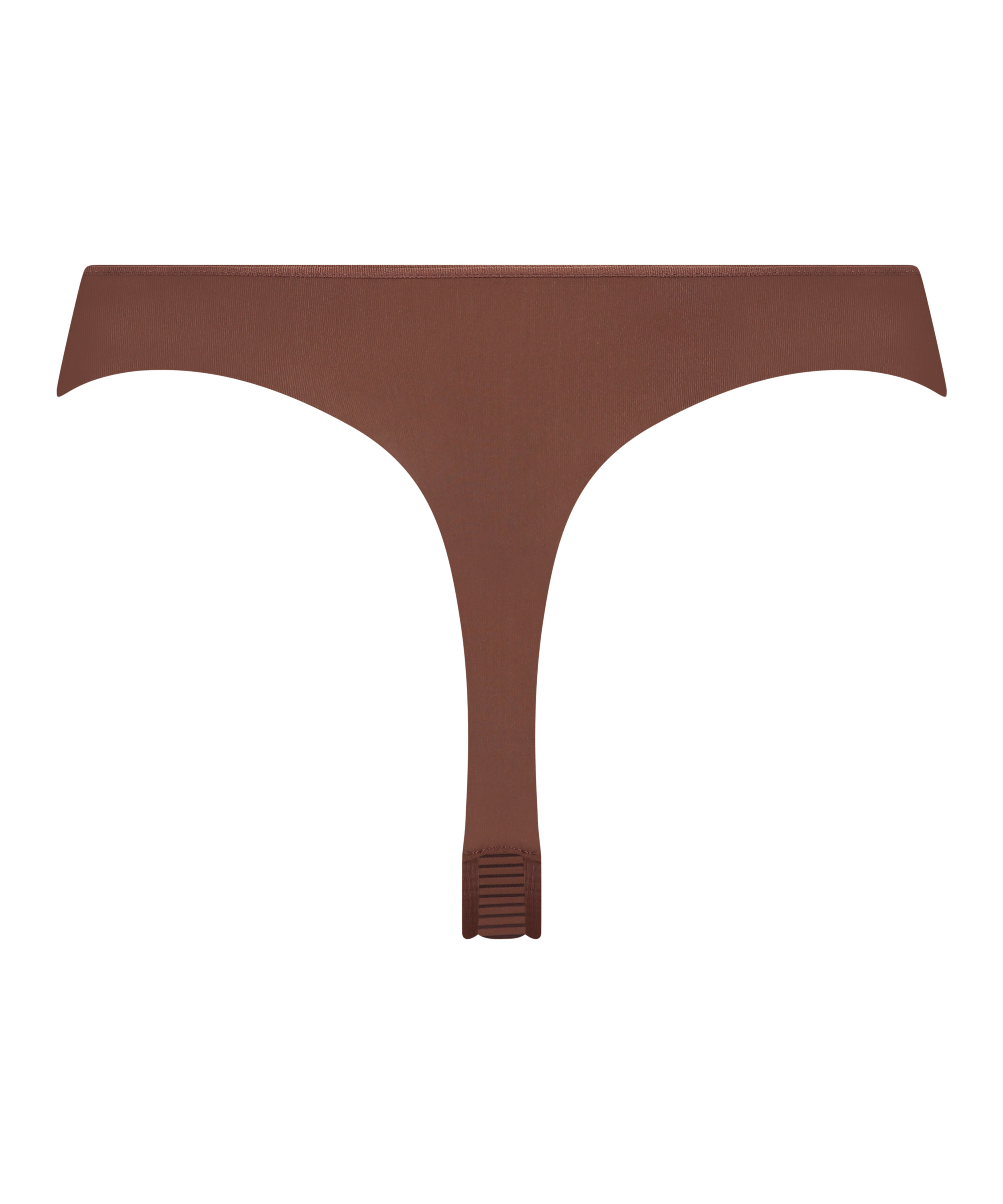 Invisible thong Stripe mesh, Brown, main