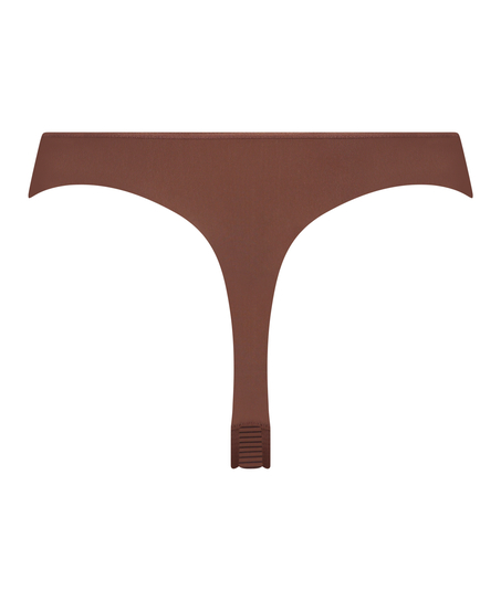 Invisible thong Stripe mesh, Brown