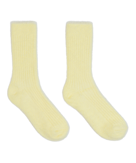 Liv Fluffy Socks, Yellow