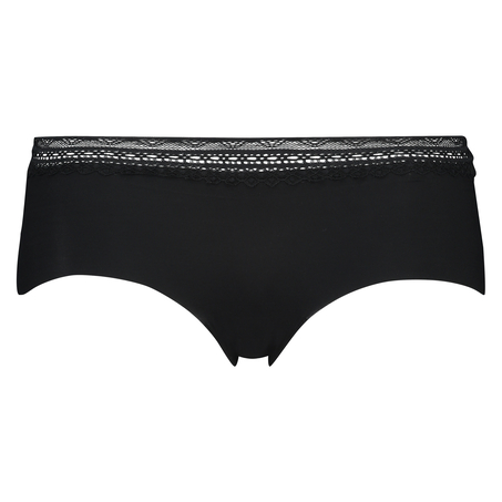 Invisible shorts lace waistband, Black