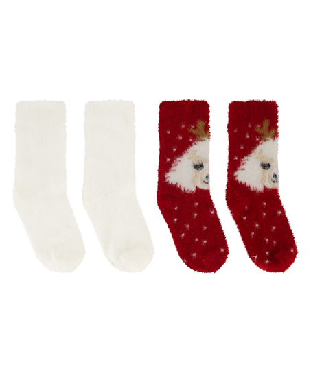 2 pairs of socks Cosy, Red