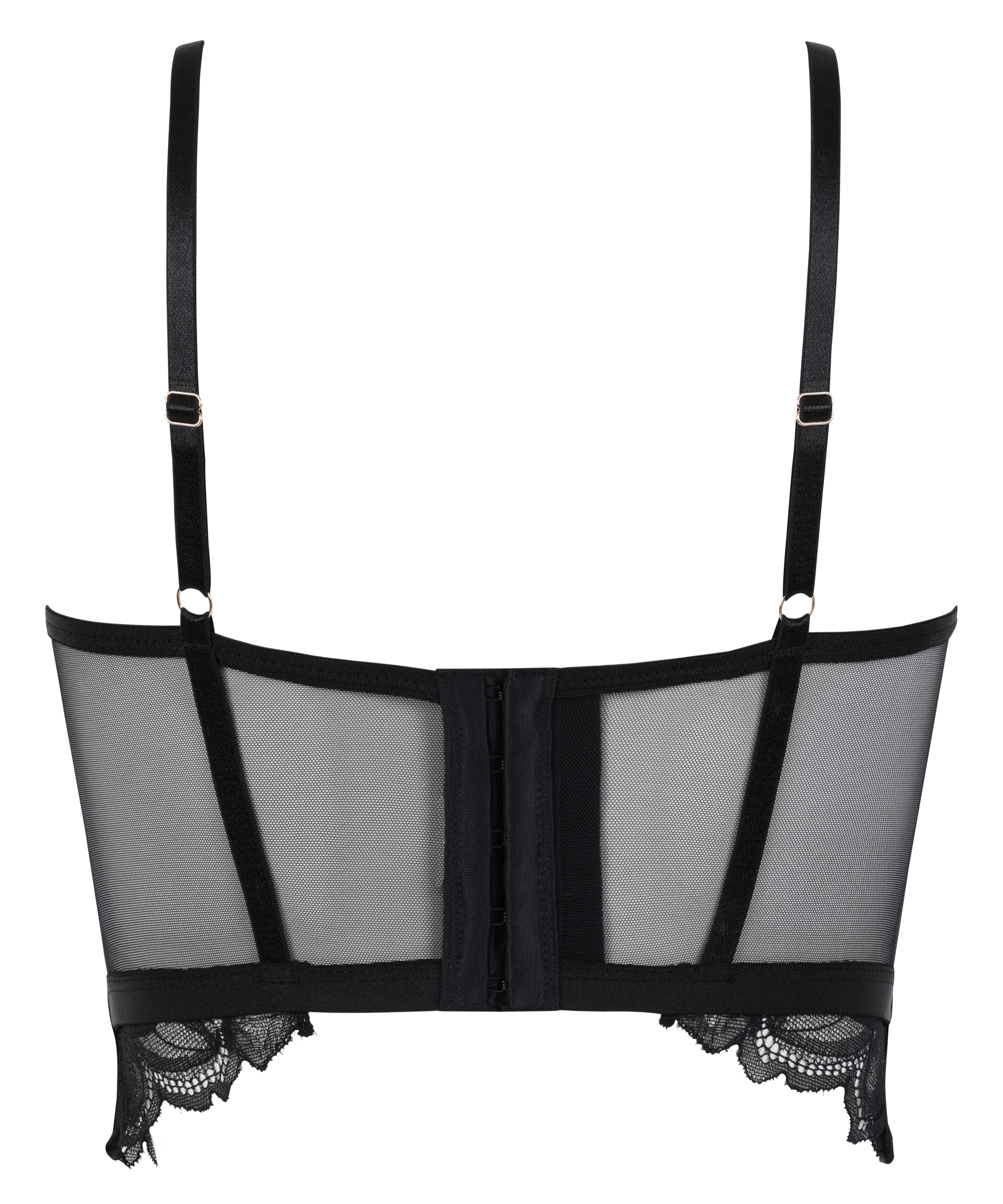 Cierra Non-Padded Underwired Longline Bra, Black, main