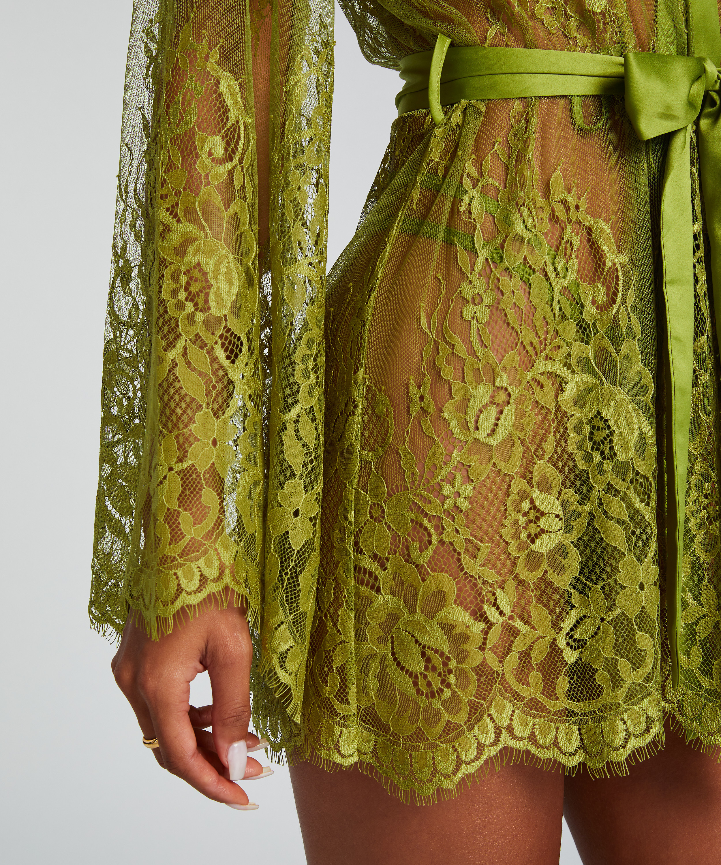 Isabelle Lace Kimono, Green, main