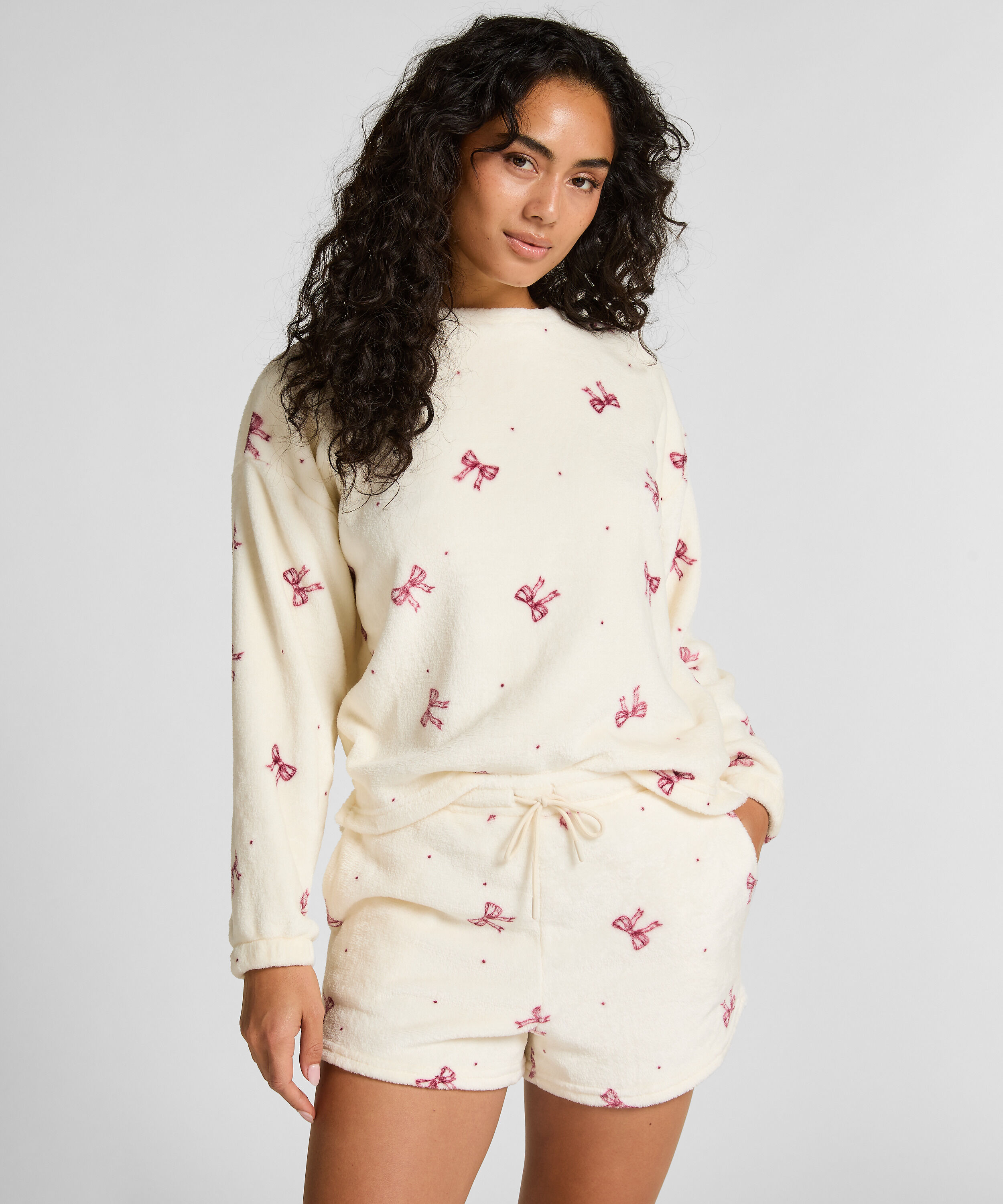 Pyjamaset Fleece, White
